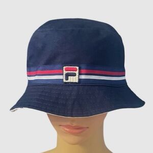 Fila Navy Bucket Hat with Red, White & Blue Band